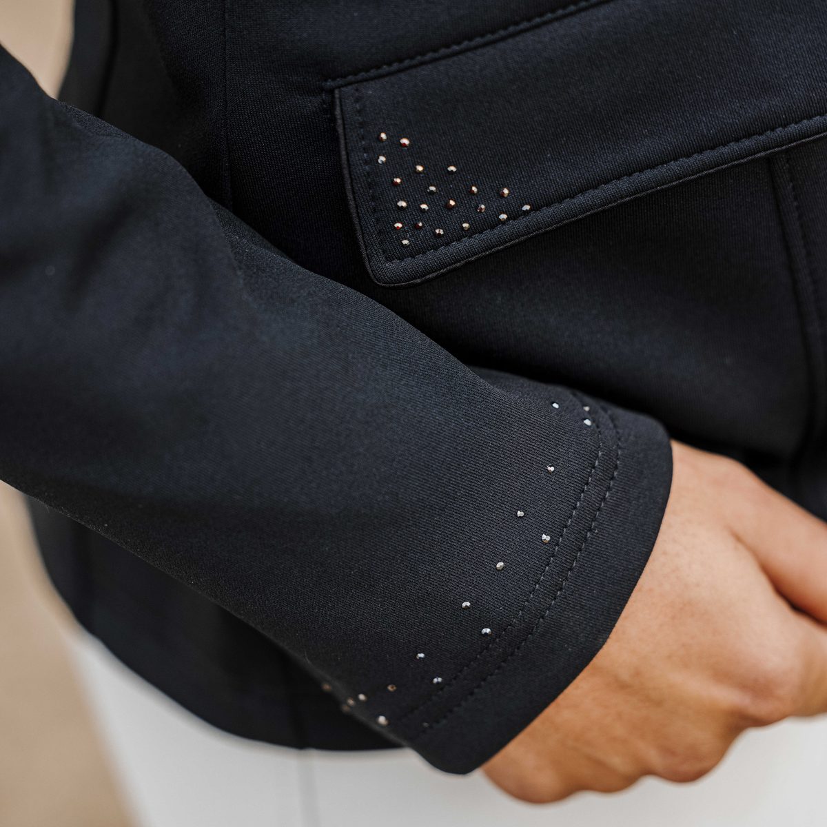 Veste de concours Equithème Stockholm noir - détail
