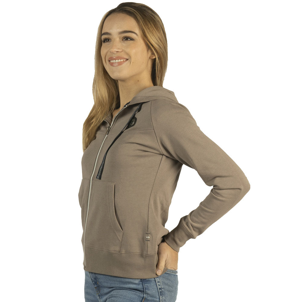 Sweat à capuche pour femme du XS au XXL Flags and Cup Naousa taupe