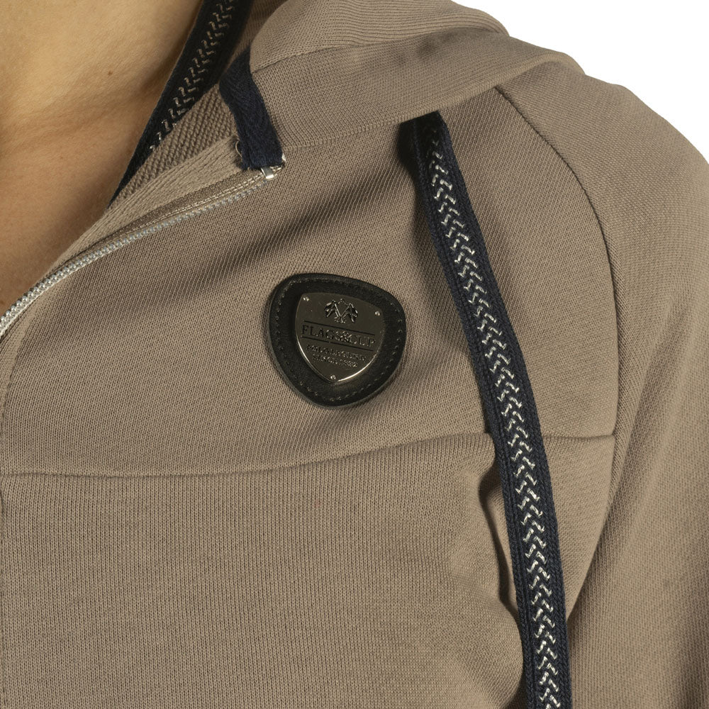Sweat à capuche pour femme du XS au XXL Flags and Cup Naousa taupe