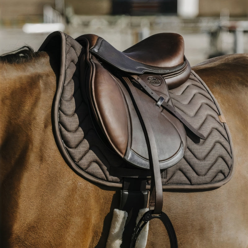 Tapis de selle cheval EQUITHÈME Tweedytan