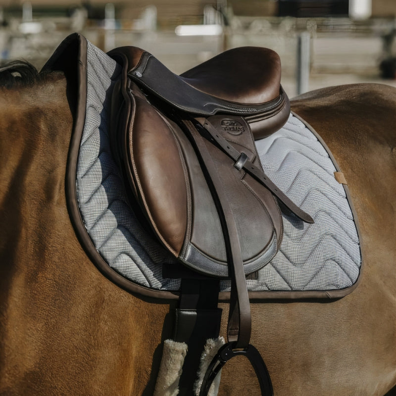 Tapis de selle cheval EQUITHÈME Tweedytan