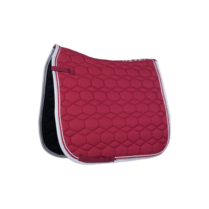 Tapis de selle pour poneys et chevaux CSO ou dressage HKM Crystal rouge