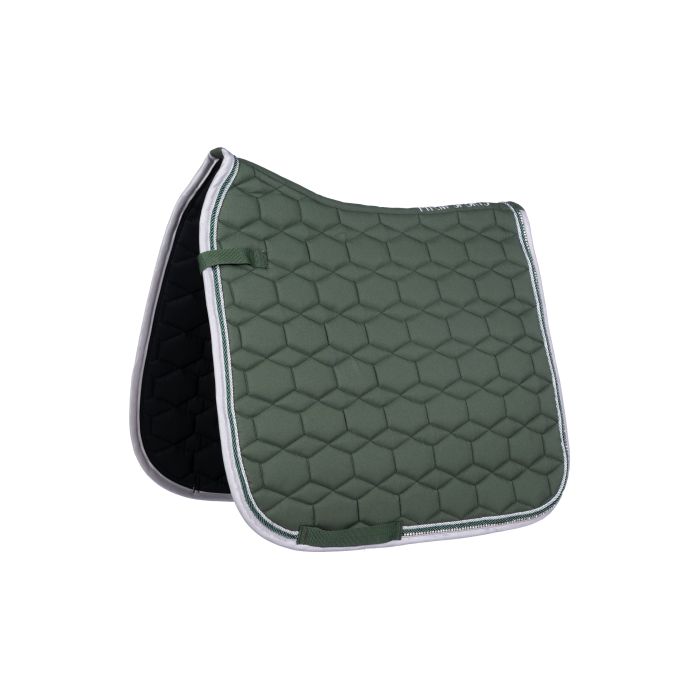 Tapis de selle pour poneys et chevaux CSO ou dressage HKM Crystal vert