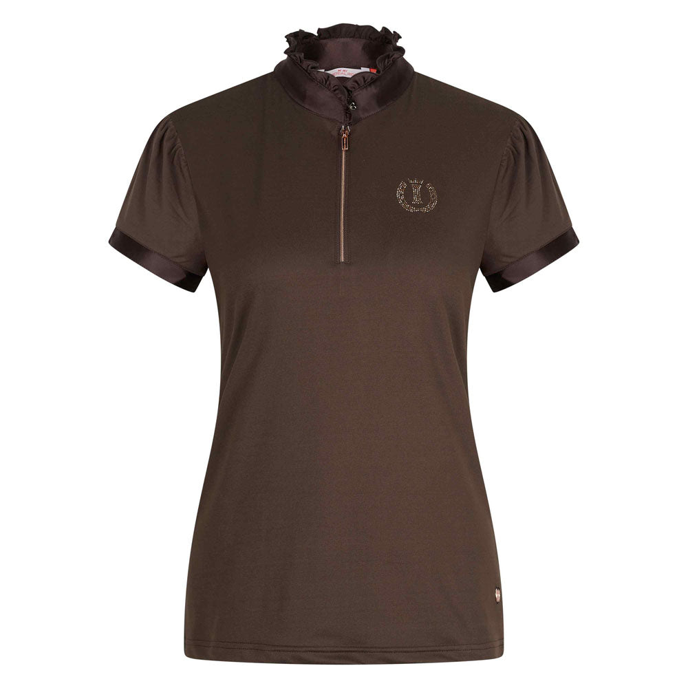 Polo à manches courtes pour femmes du XS au XXL Imperial Riding Anna marron