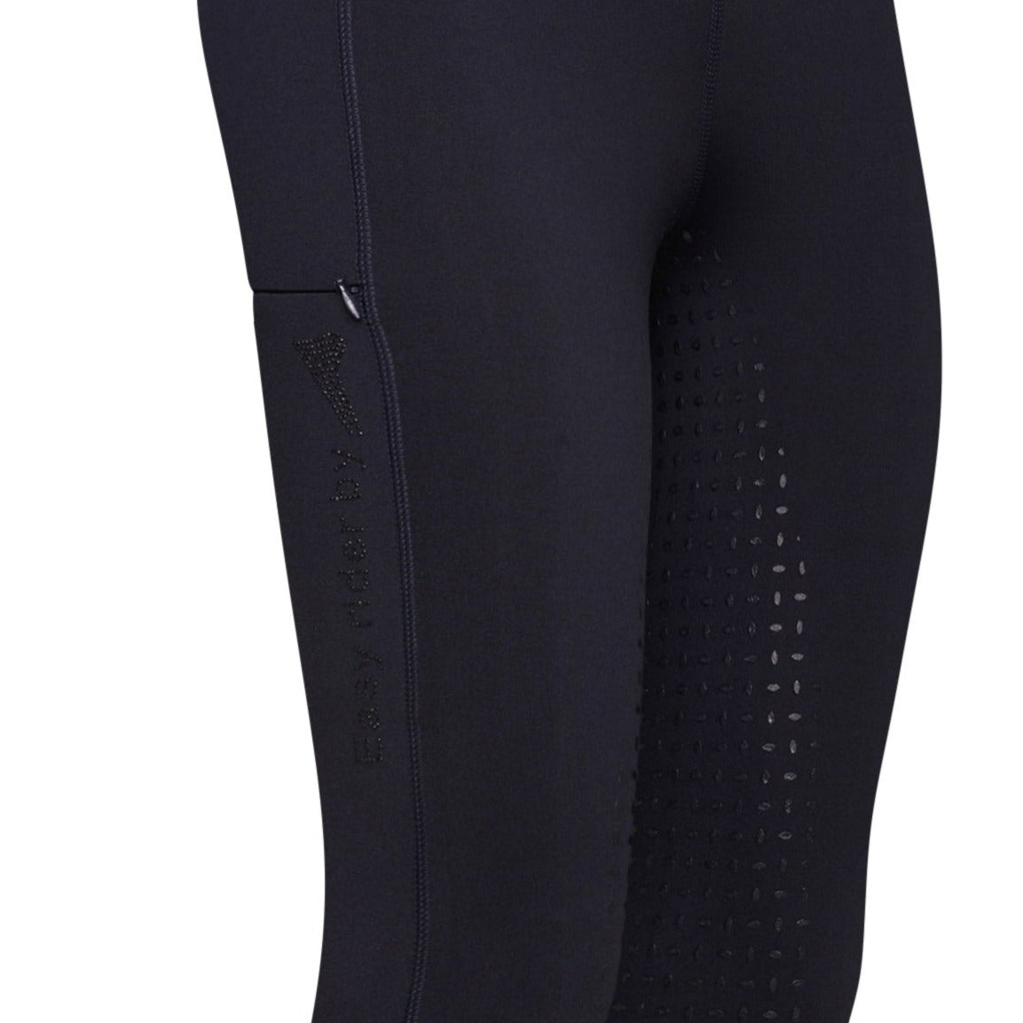Legging d'équitation pour femme du 32 au 46 Easy Rider Lana full grip détail logo en cristaux