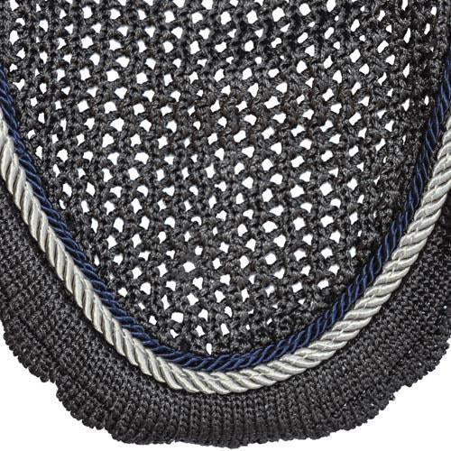 Bonnet anti-mouches pour chevaux Privilège Equitation Palm Beach gris/marine/gris