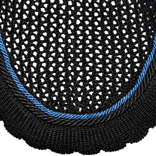 Bonnet anti-mouches pour chevaux Privilège Equitation Palm Beach noir/bleu électrique/noir
