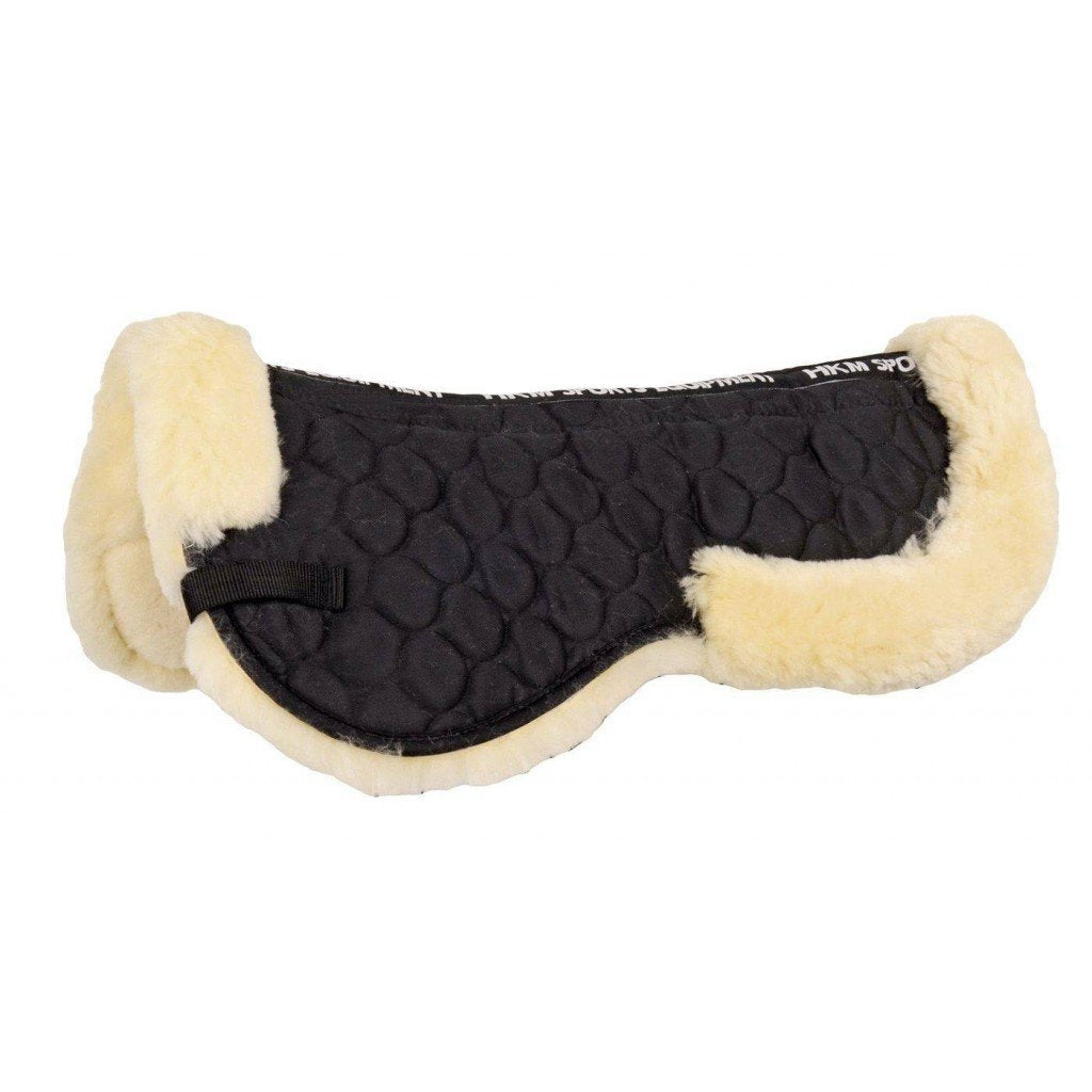 Amortisseur pour chevaux HKM doublé de mouton véritable beige