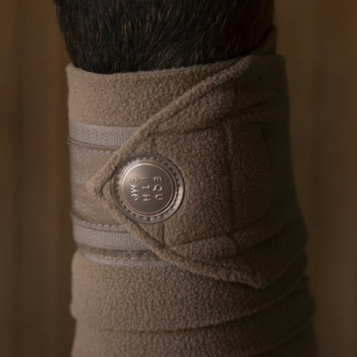 Bandes polaires pour chevaux Equithème Oslo marron détail