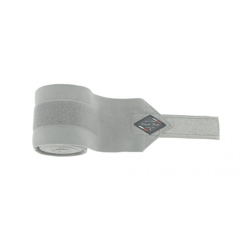 Bandes polaires en taille poney ou cheval Equithème French Touch gris détail