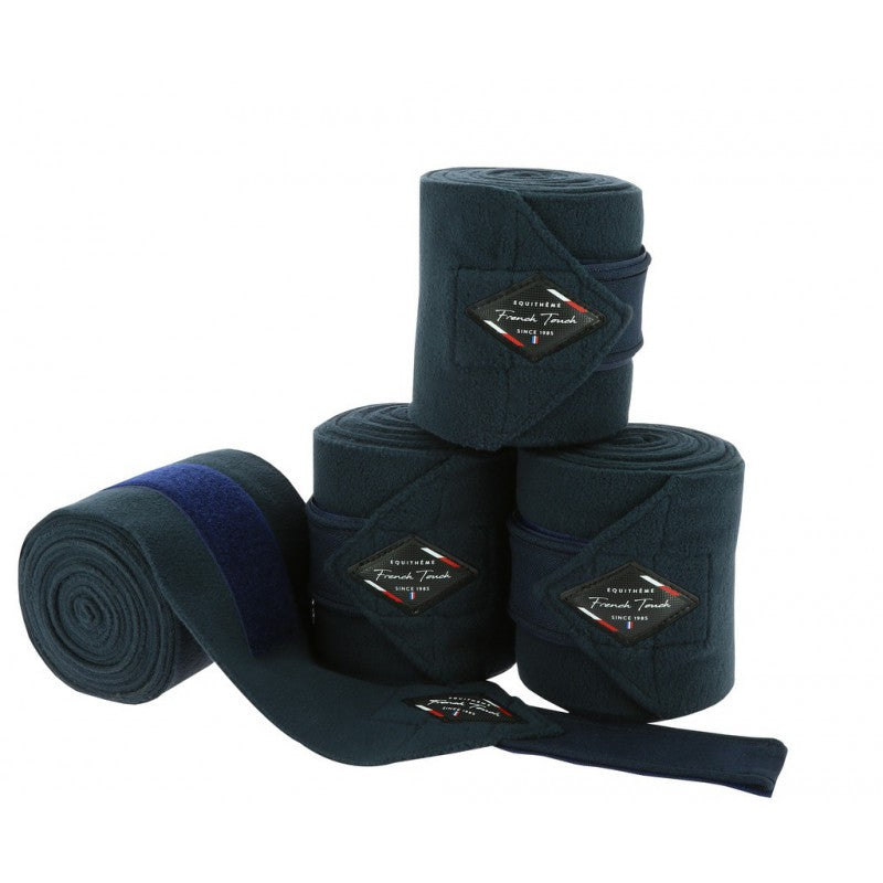 Bandes polaires en taille poney ou cheval Equithème French Touch marine