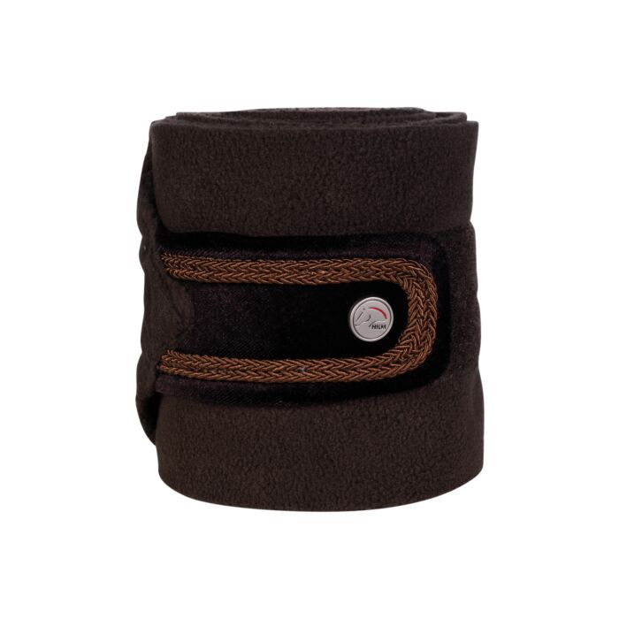 Bandes polaires pour poneys et chevaux HKM Mellow Velvet marron