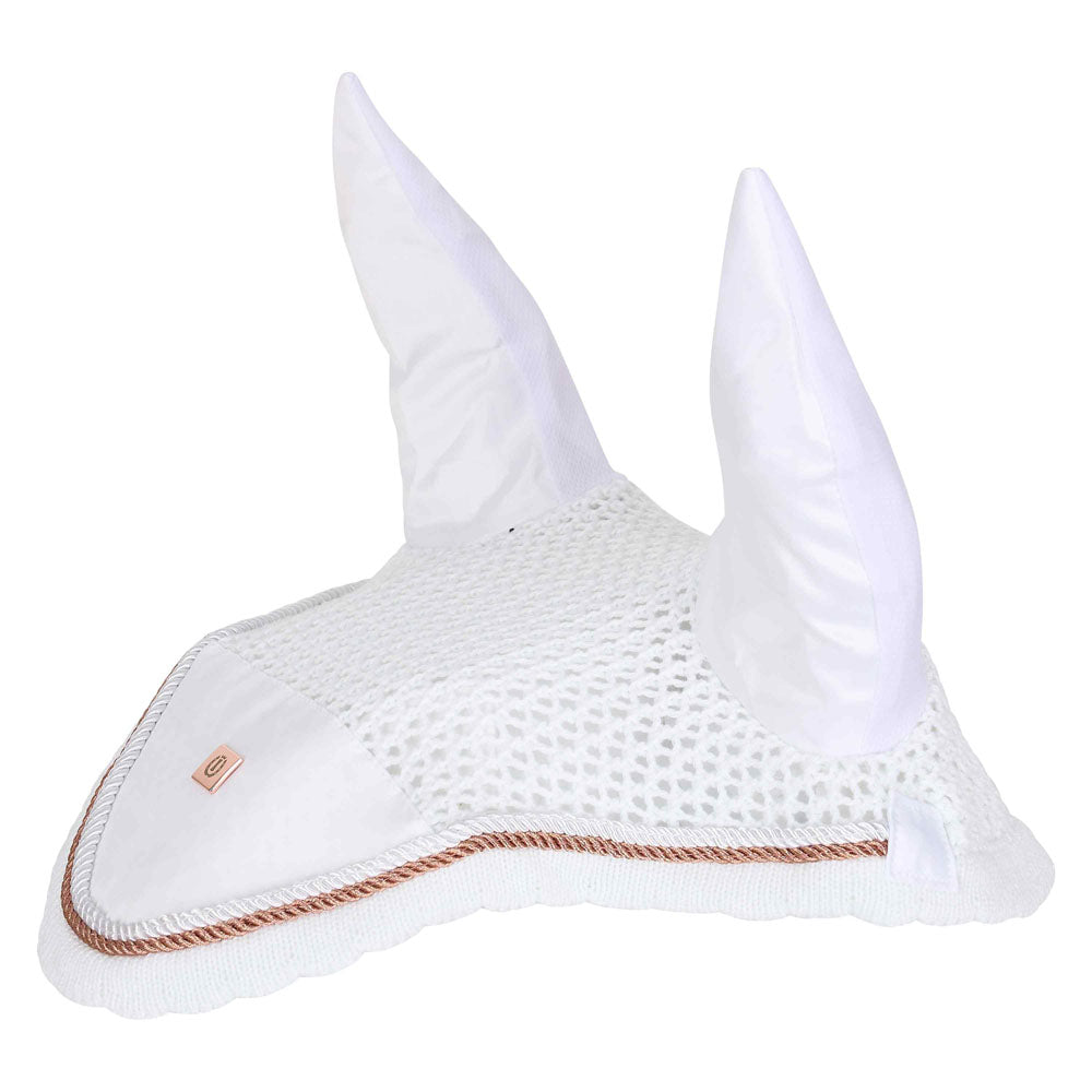 Bonnet anti-mouches pour chevaux Imperial Riding Lovely blanc