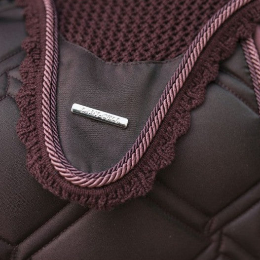 Bonnet anti-mouches pour chevaux Lami-Cell Aurora bordeaux