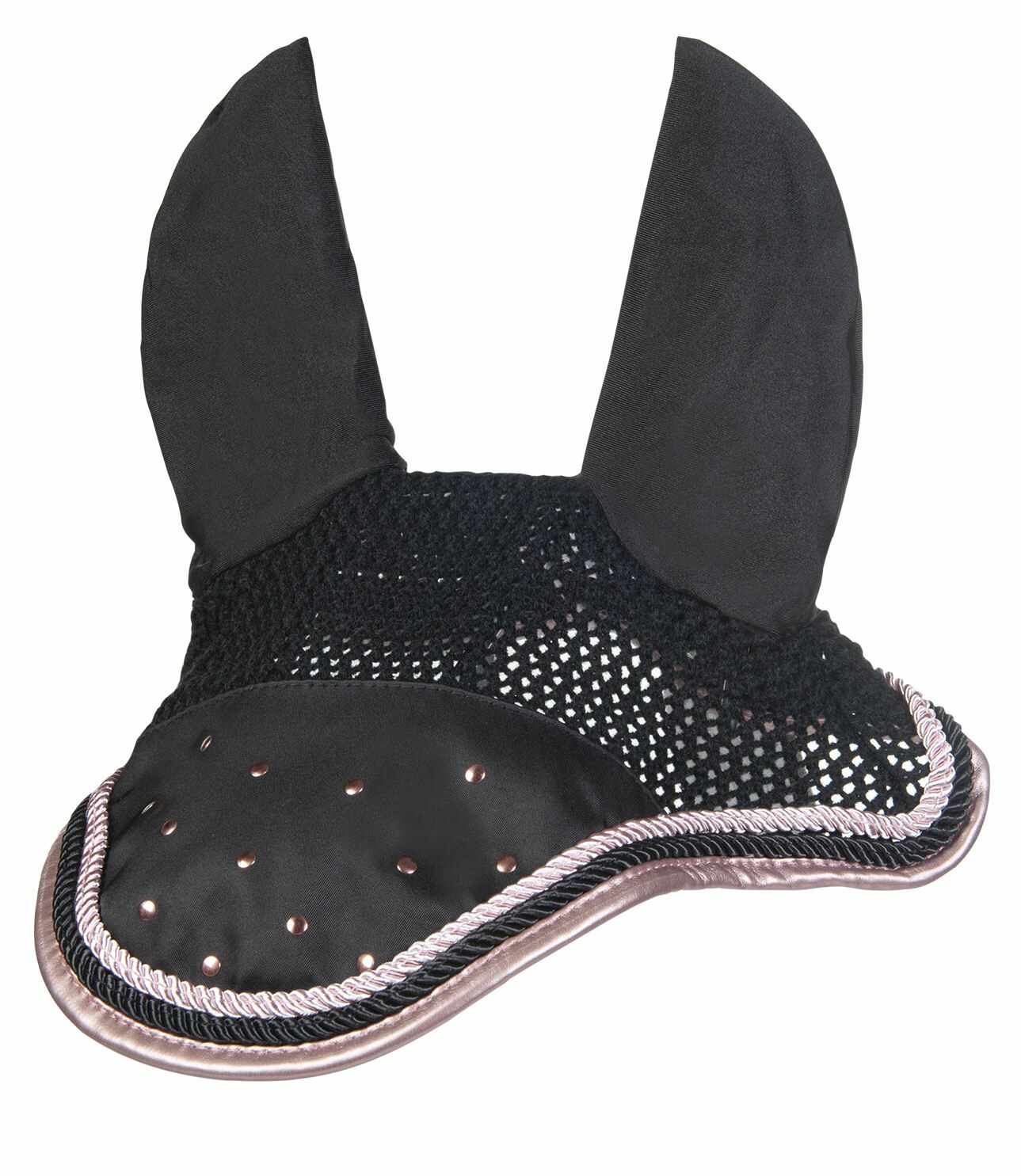 Bonnet anti-mouches pour chevaux HKM Copper Kiss anthracite