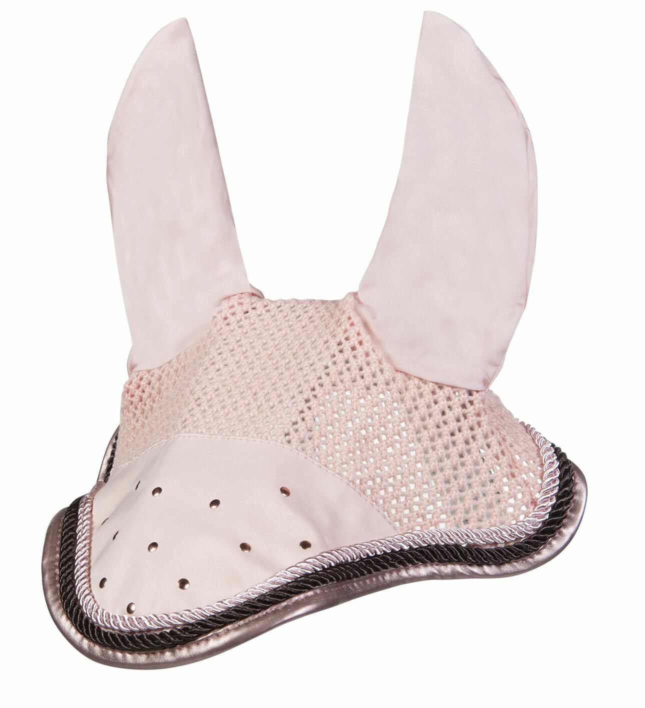 Bonnet anti-mouches pour chevaux HKM Copper Kiss rose