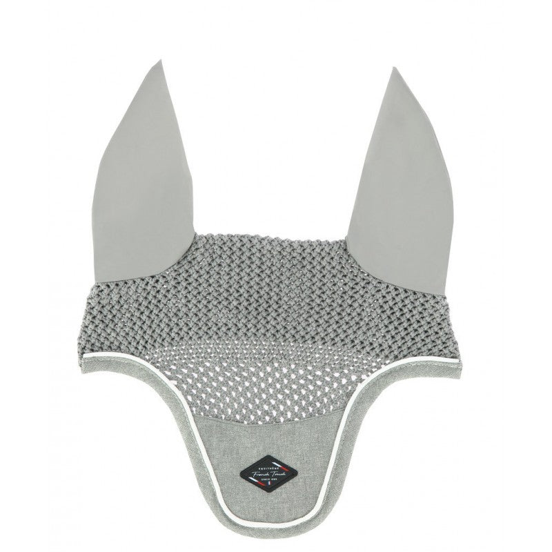 Bonnet anti-mouches pour poneys et chevaux Equithème French Touch gris