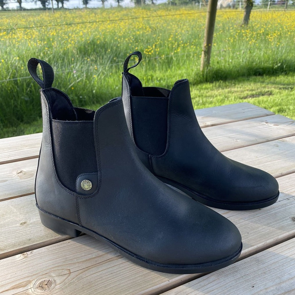Boots d'équitation en cuir gras Canter Sora