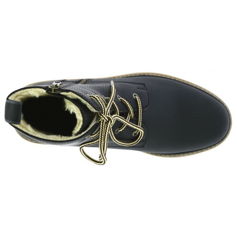 Boots d'équitation d'hiver doublées de fourrure synthétique Norton Hybrid noires détail fourrure