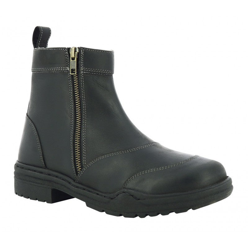 Boots d'équitation d'hiver doublées de fourrure synthétique Norton Zipper marron