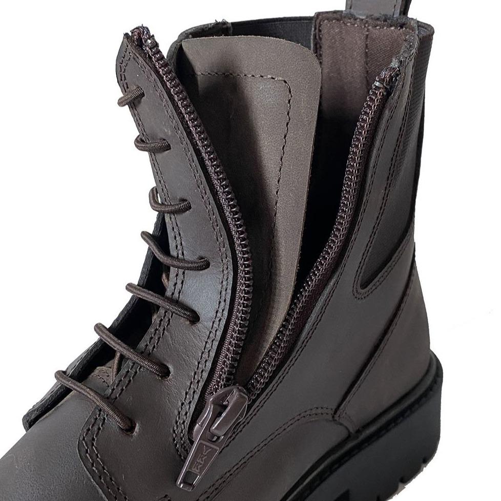 Fermeture zippée de la boots d'équitation Flags&Cup Sarentino marron
