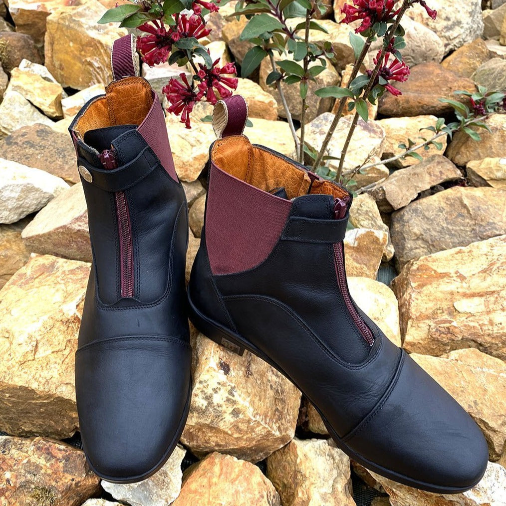 Boots Privilège Equitation Foggia noires et bordeaux