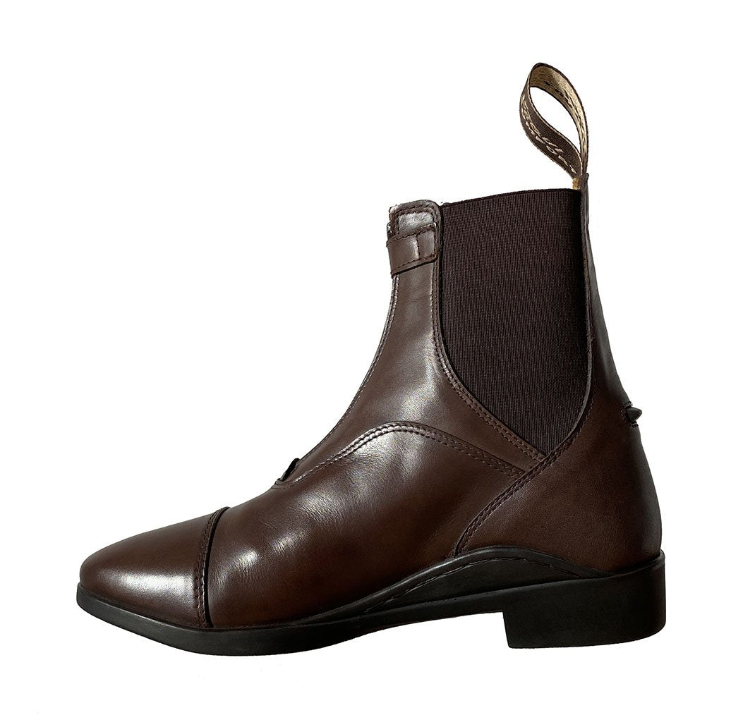 Côté interne de la boots Privilège Equitation Napoli marron