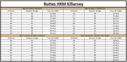 Guide des tailles pour les bottes d'équitation pour femme HKM Killarney