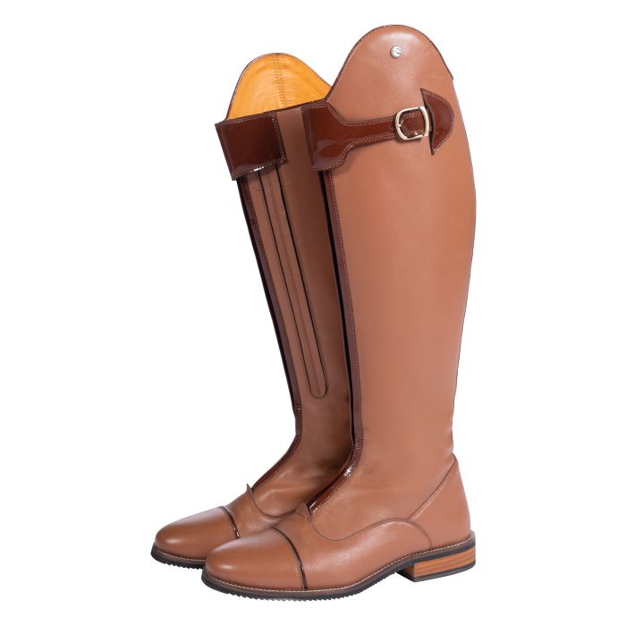 Bottes d'équitation pour femmes grandes tailles HKM Liano cognac