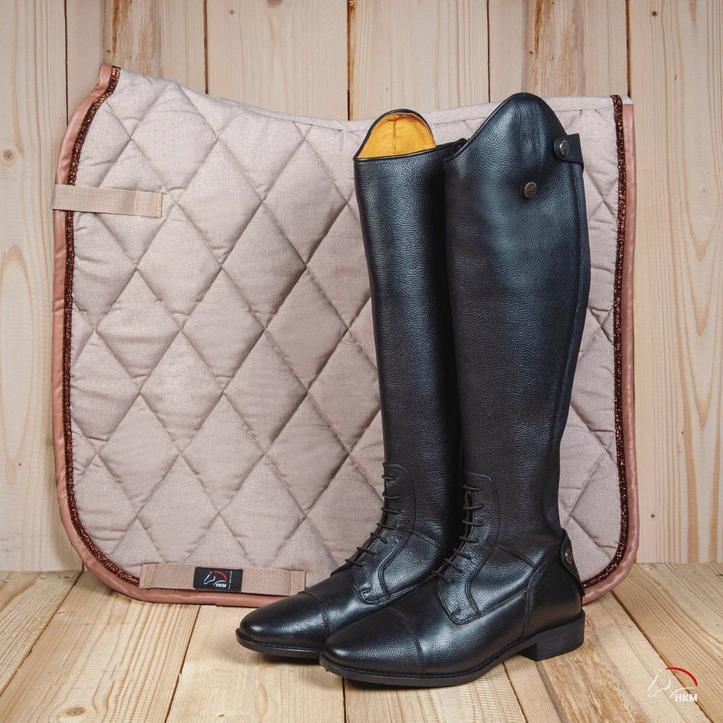 Bottes d'équitation HKM Latinium : tige courte et mollet du XS au XL