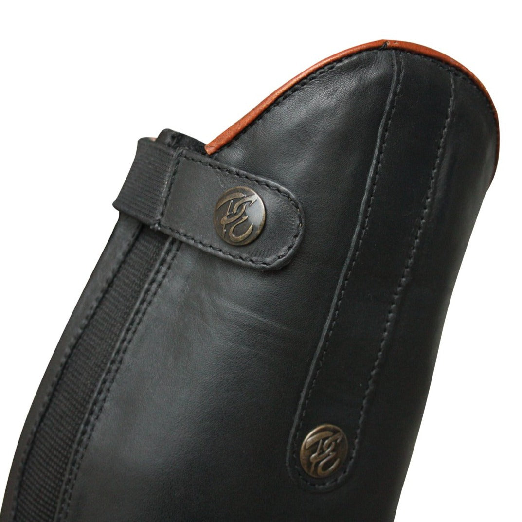 Détail du liseré de la botte Privilège Equitation Arezzo
