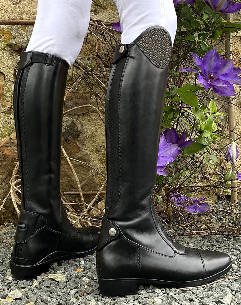 Personnalisation des bottes Privilège Equitation Toscana et Valentia avec empiècement cristaux