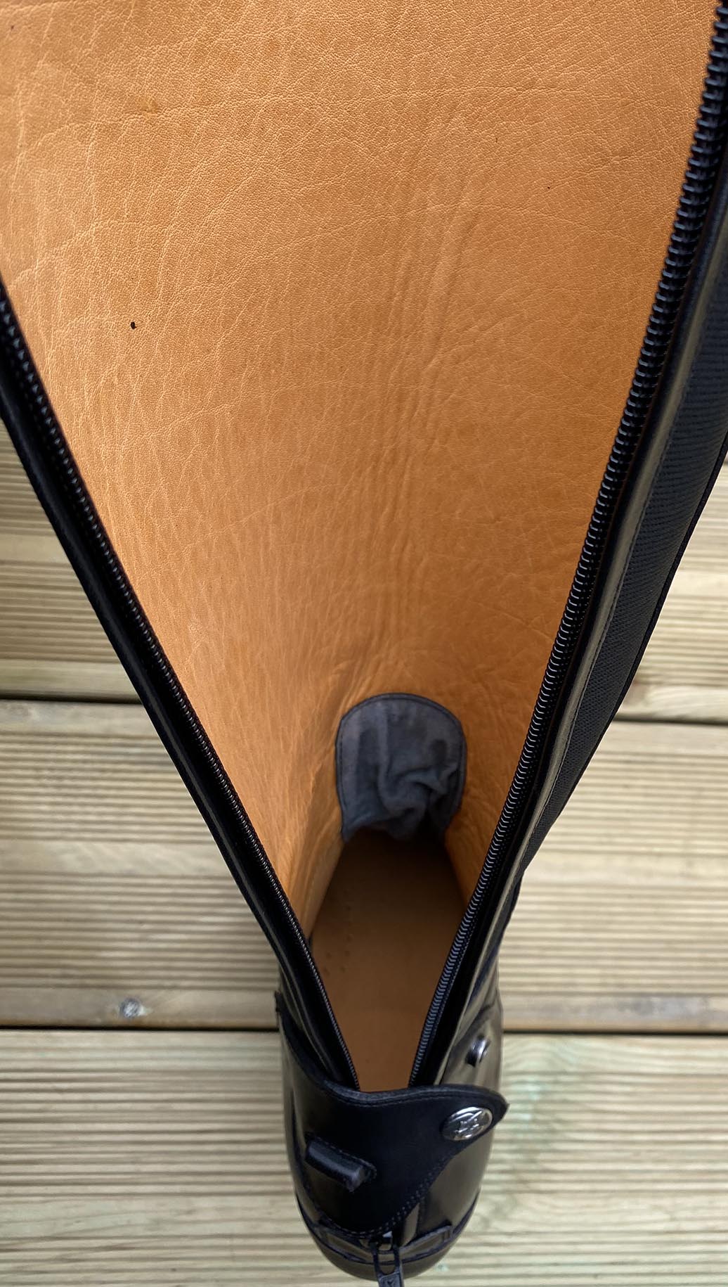 Intérieur de la botte Privilège Equitation Valentia