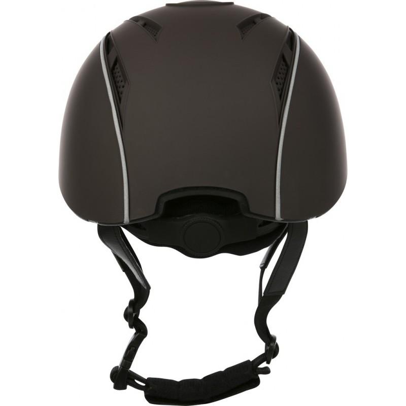 Casque d'équitation pour cavalières Equi-Thème Compet marron arrière