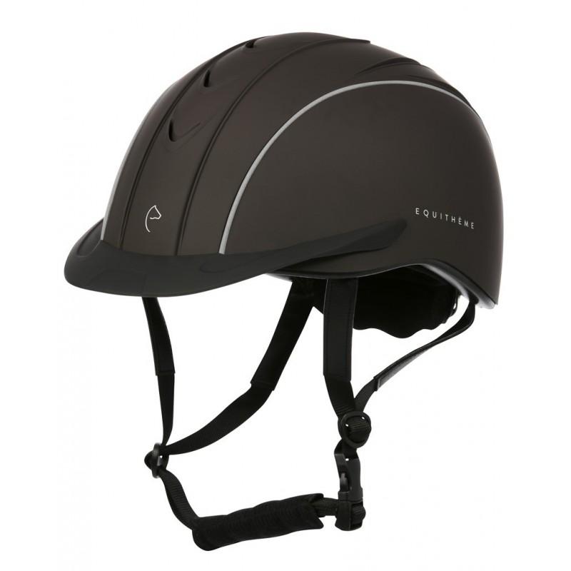 Casque d'équitation pour cavalières Equi-Thème Compet marron