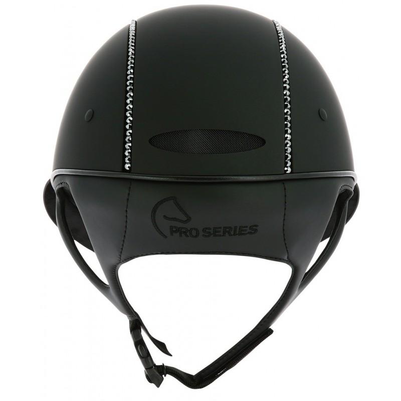 Casque d'équitation pour cavalières Equi-Thème Pro Series Elégance avec inserts sertis de cristauxl arrière