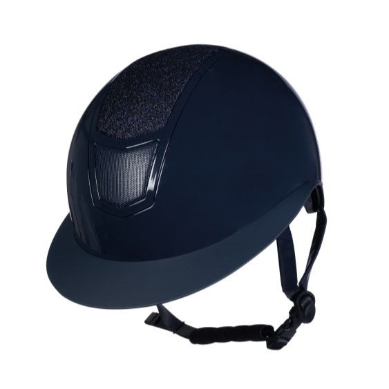Casque d'équitation pour femmes du 53 au 61 cms HKM Shiny Diamond marine