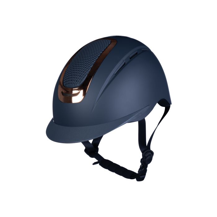 Casque d'équitation pour cavalières du 53 au 61 cms HKM Sydneu marine/rosegold