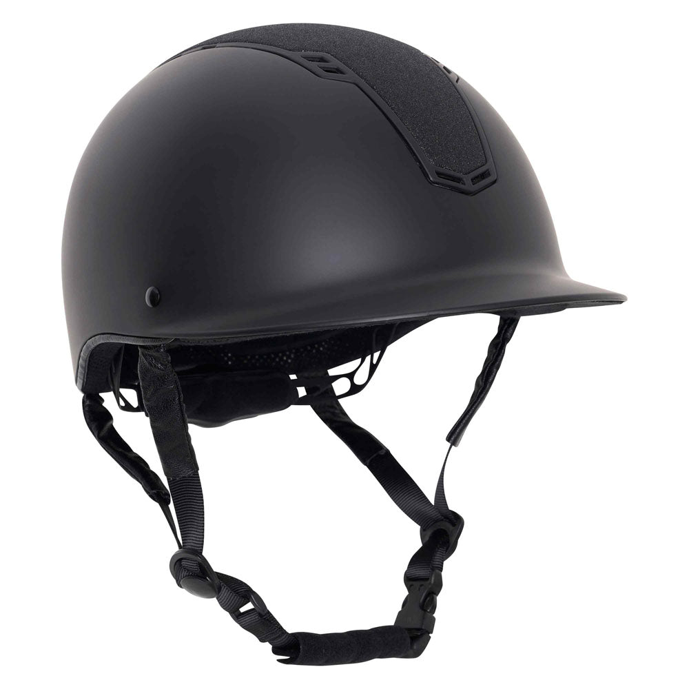 Casque d'équitation pour cavalières du 51 au 61 Imperial Riding Olania noir avec top noir