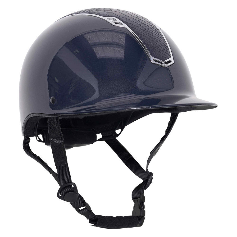 Casque d'équitation pour cavalière du 51 au 61 Imperial Riding Olania Snake marine shiny