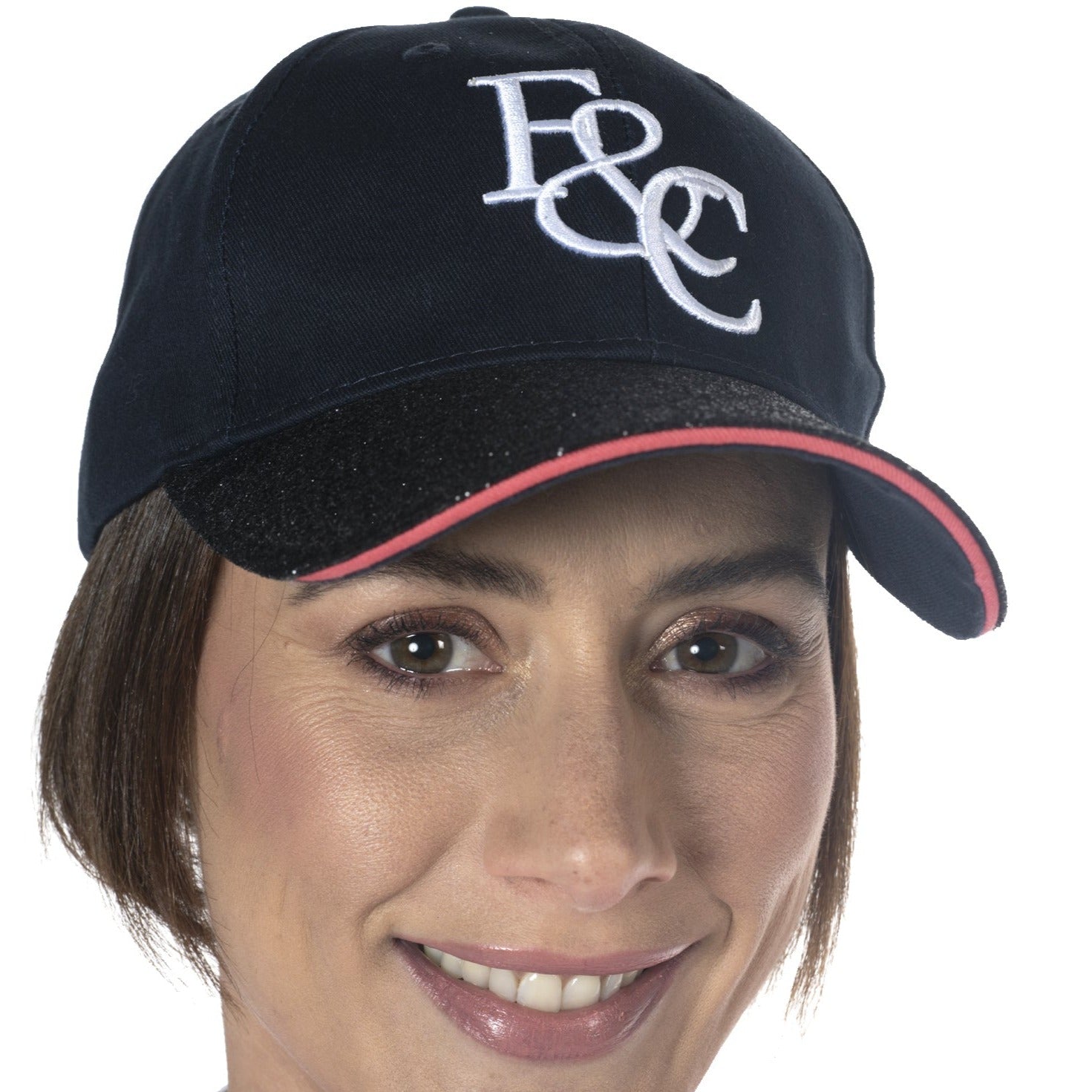 Casquette pour filles Flags and Cup Zapala marine bordure rose