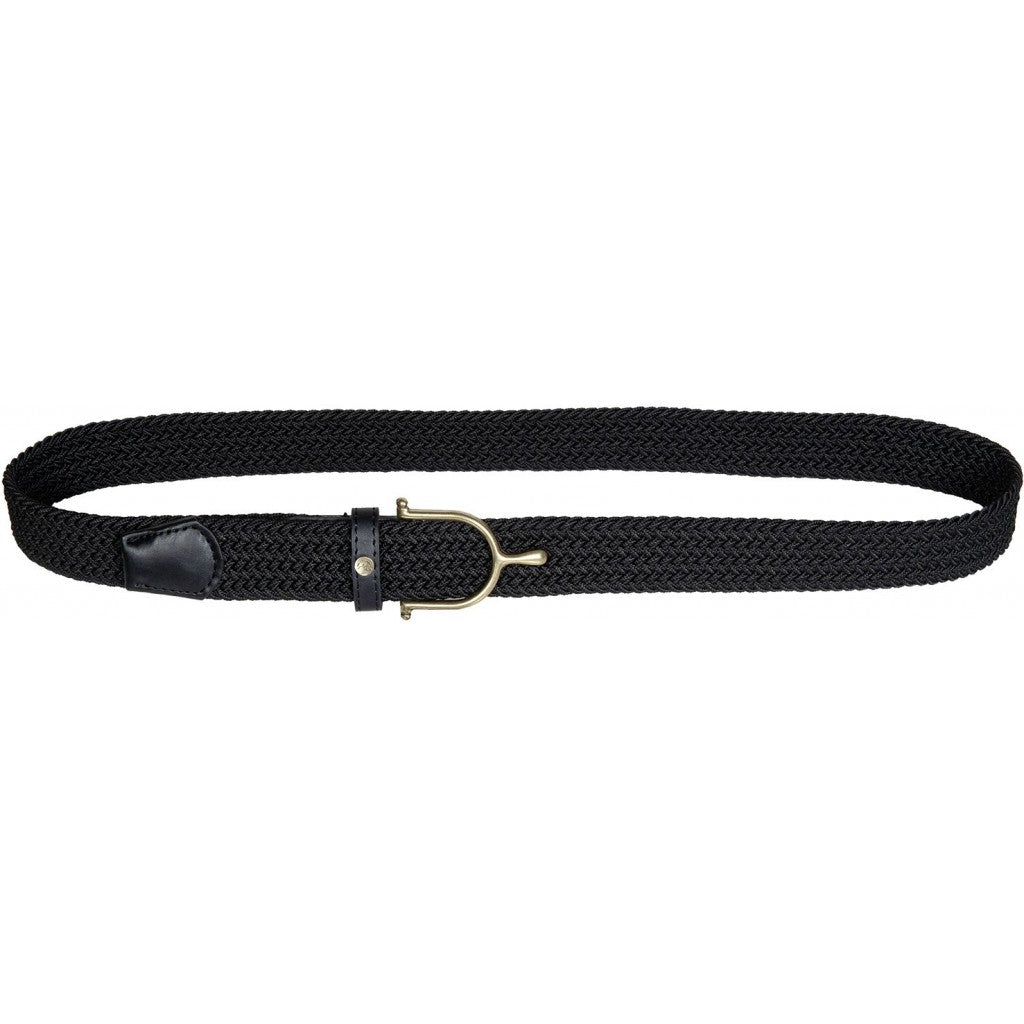 Ceinture élastique pour femme HKM Ann noir boucle or