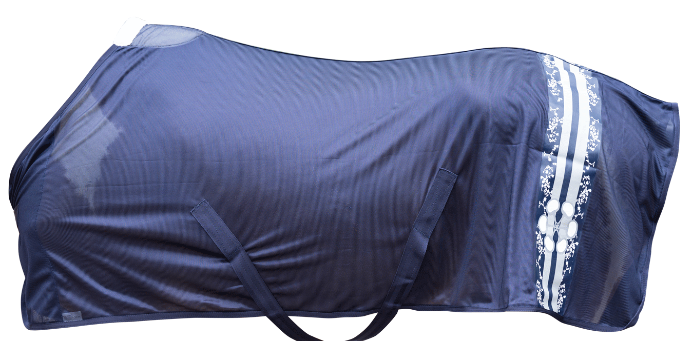 Chemise anti-mouches pour poneys et chevaux HKM Bloomsbury marine