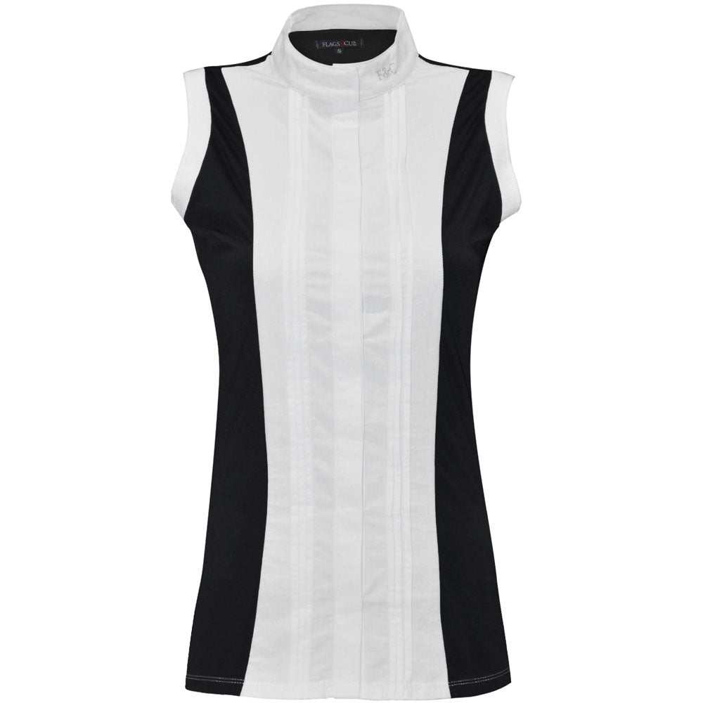 Chemise de concours pour cavalières Flags&Cup Diamantina sans manches noire