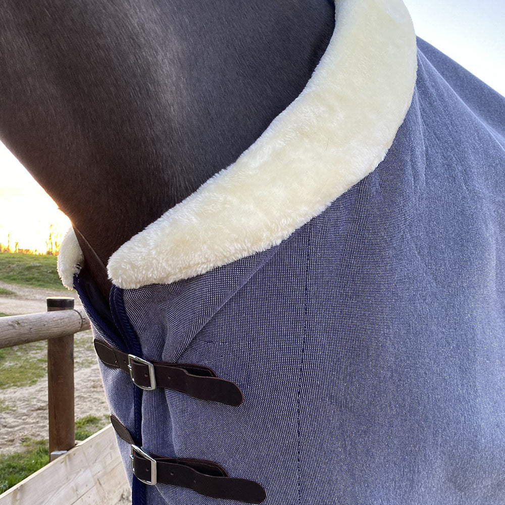 Chemise séchante pour poneys et chevaux Canter doublée polaire avec col en fourrure synthétique