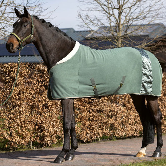 Chemise séchante polaire pour chevaux du 125 au 165 cms HKM Basil vert