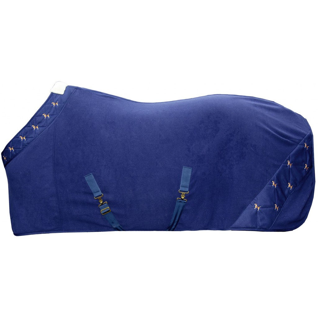 Chemise séchante polaire pour poneys et chevaux HKM Beagle bleue