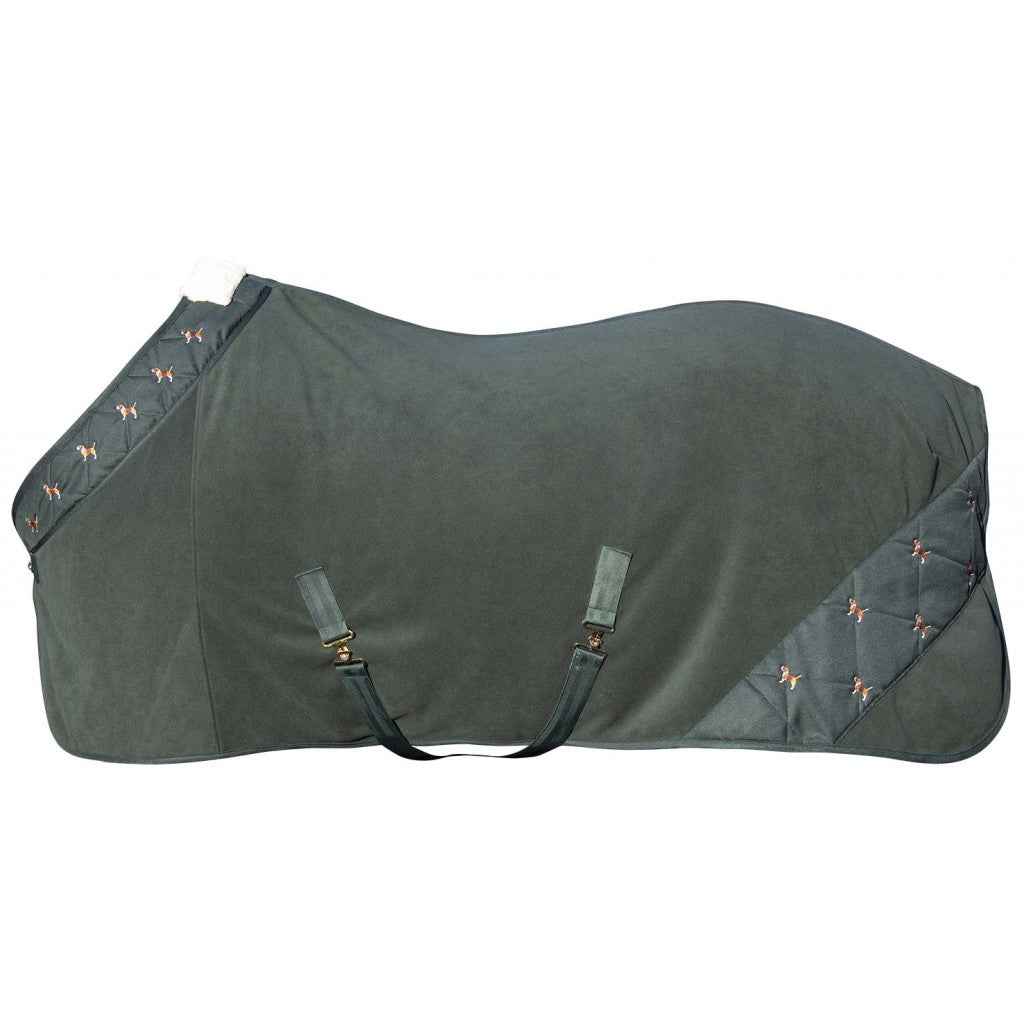 Chemise séchante polaire pour poneys et chevaux HKM Beagle verte