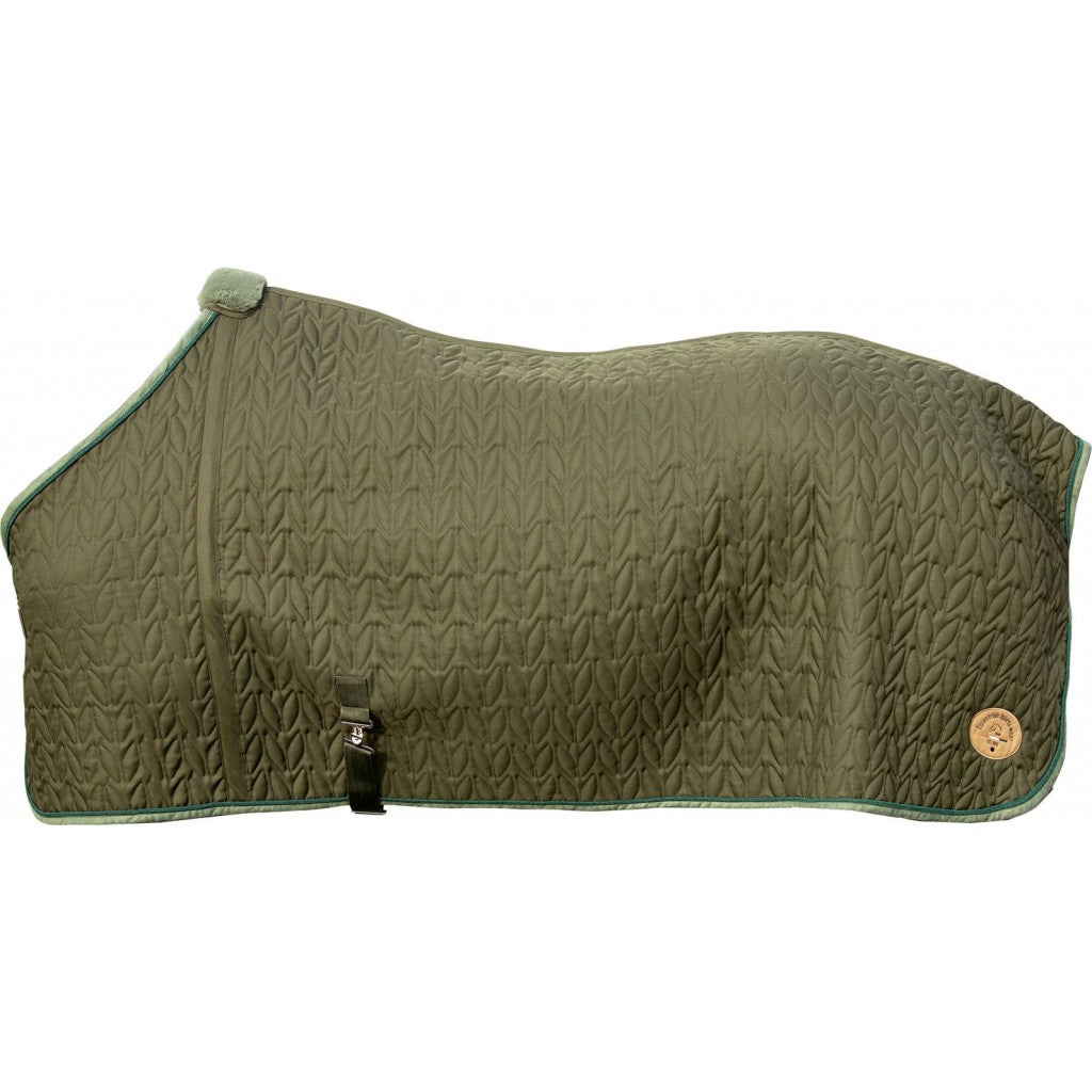 Chemise séchante doublée polaire pour poneys et chevaux HKM Natura kaki