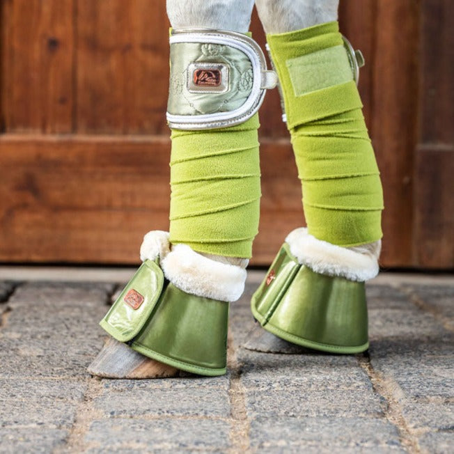 Cloches pour poneys et chevaux HKM Edinburgh vert pistache